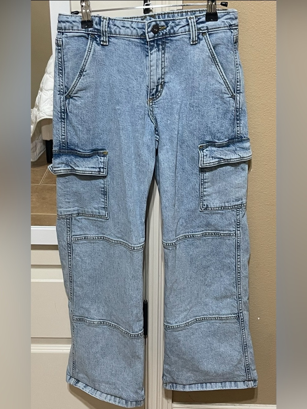 GAP Light Blue Kids’ Cargo Jeans - Relaxed Straight Fit